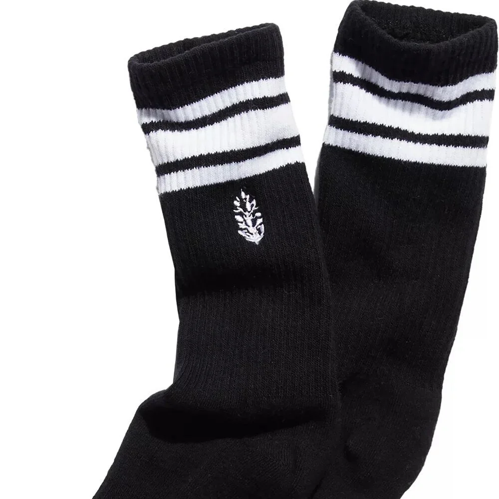 NWT FP Movement Logo Stripe Black Tube Socks